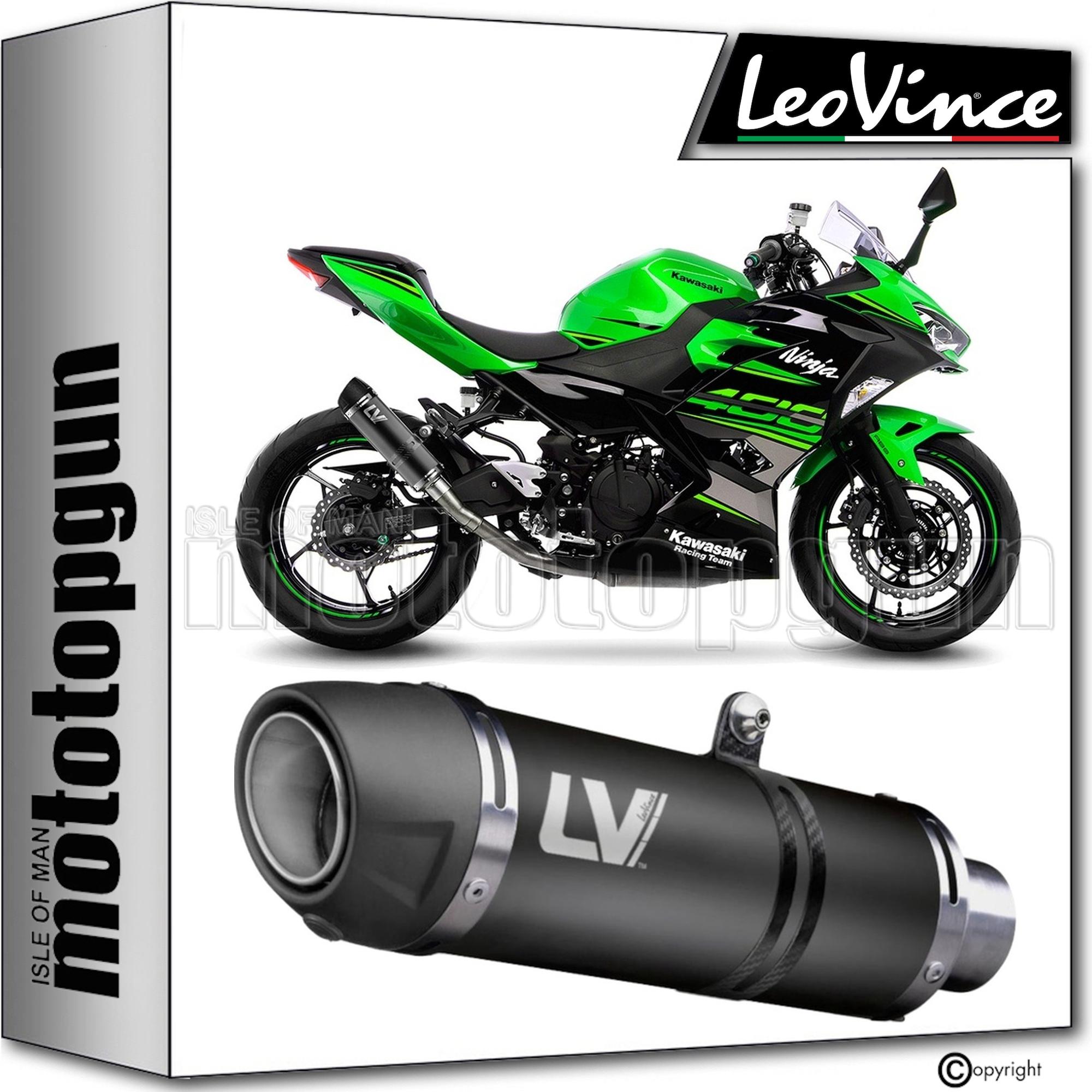 LEOVINCE EXHAUST GP CORSA EVO STEEL BLACK KAWASAKI NINJA 500 / SE